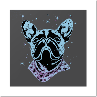 Cute French Bulldog Chalk Drawing Artwork Posters and Art